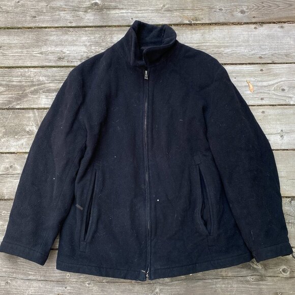 Vintage Hugo Boss Mens Cashmere Wool  Jacket Size 52 Large Black - Picture 1 of 9